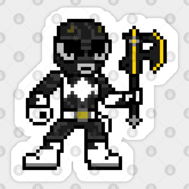 Black Ranger Pixel Sticker by Javier Casillas